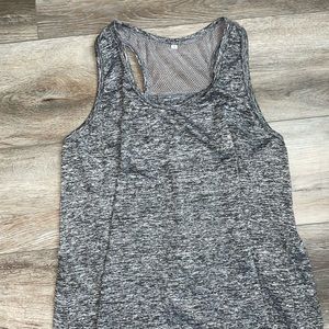 gray black workout tank top